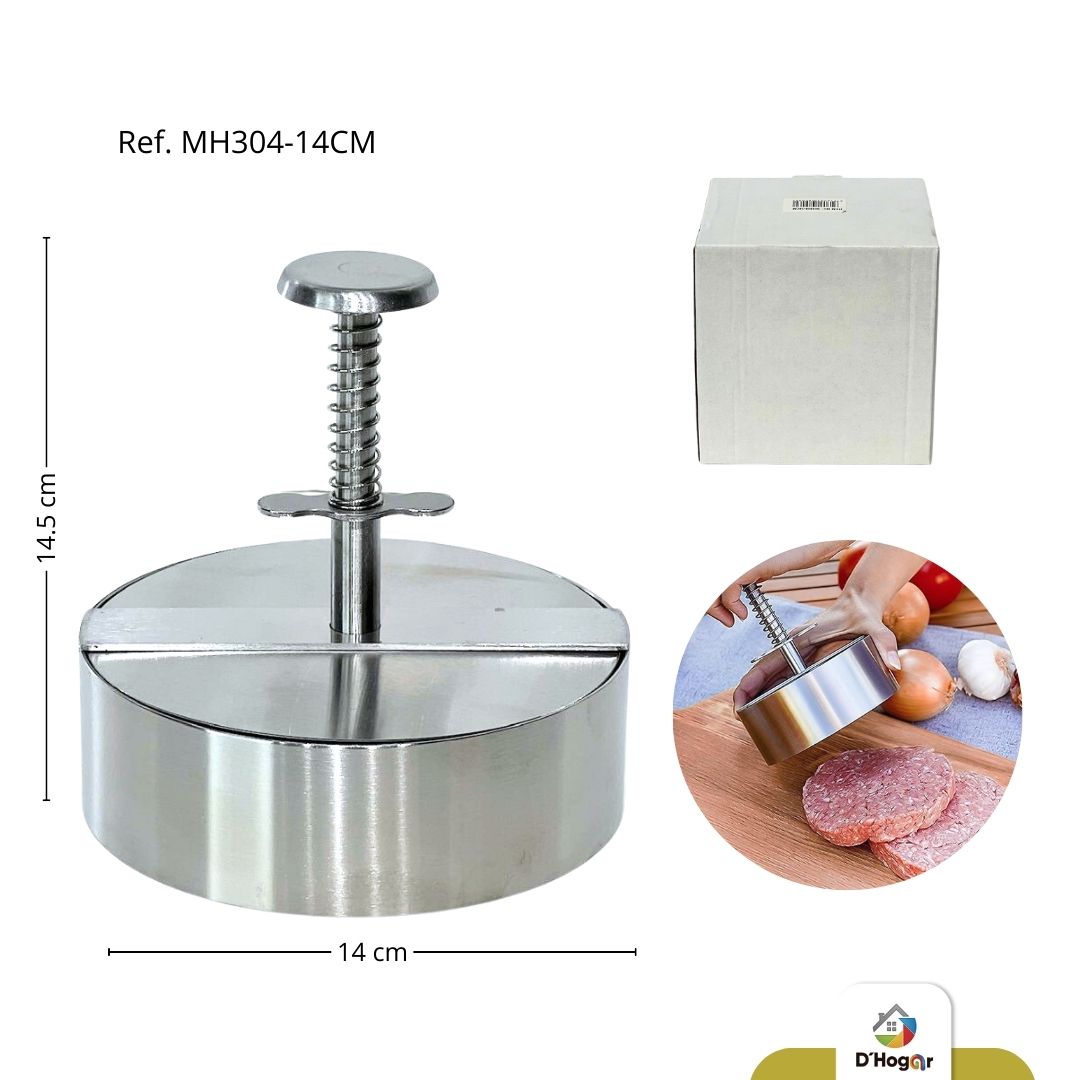 MOLDE HAMBURGUESA MANUAL 14 CMS ACERO MH304-14CM REF MH304-14CM