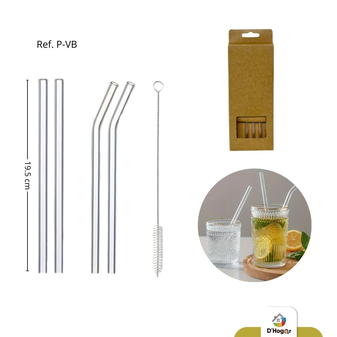 PITILLO DE VIDRIO SET X 4 UND  REF  P-VB BOROSILICATO 