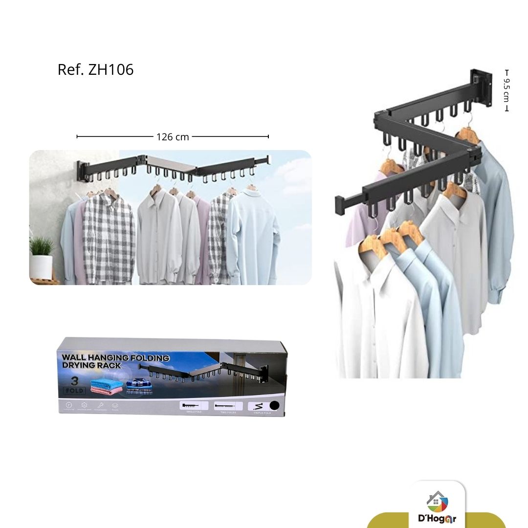 TENDEDERO ORGANIZADOR DE ROPA , PARED TRIPLE  REF BG03