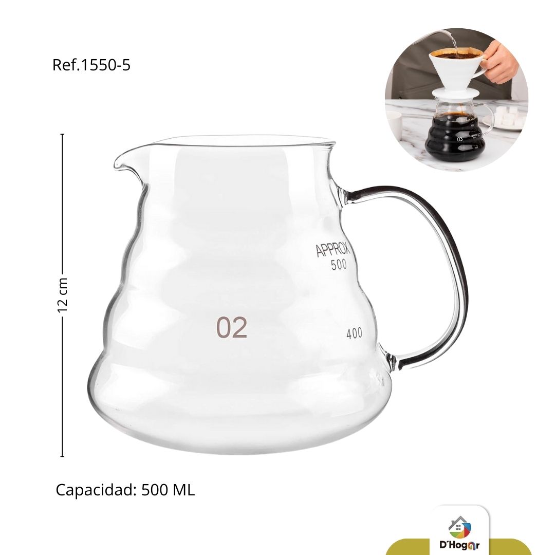 JARRA BOROSILICATO  S/T 600ML REF 1550-5