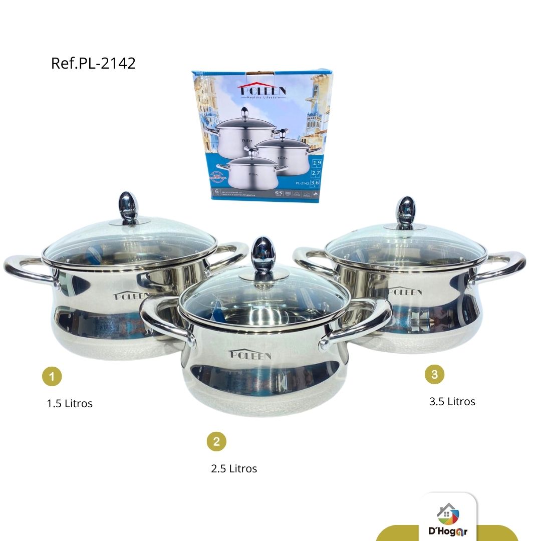 OLLA SET X3 T/V ACERO INOXIDABLE  REF PL-2142