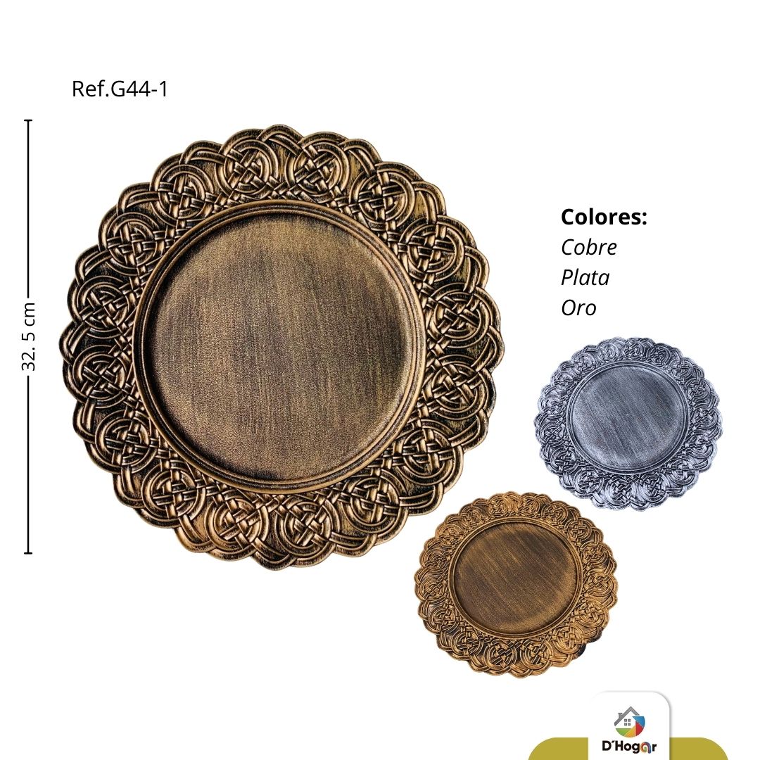 PLATO BASE DECORATIVO REF G44-1