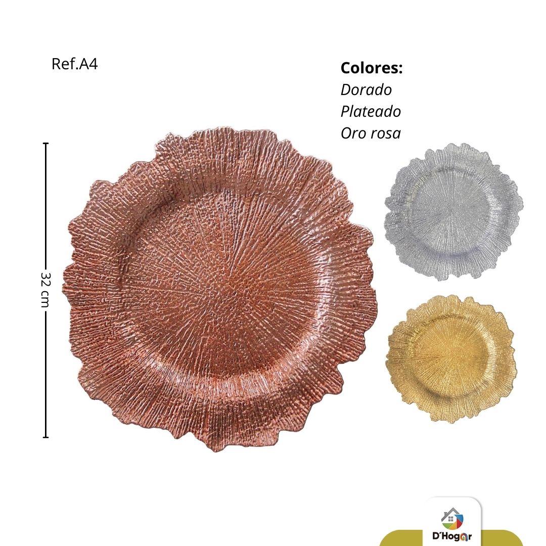 PLATO BASE DECORATIVO REF A4